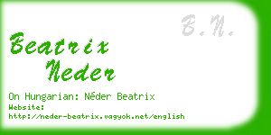 beatrix neder business card