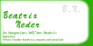 beatrix neder business card